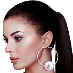 Bee Hoop Earrings